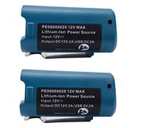 Janasiba Lot de 2 sources d'alimentation USB pour Pe00000020 - Chargeur adaptateur convertisseur 10,8 V/12 V Lithium-Ion Bl1013 Bl1014