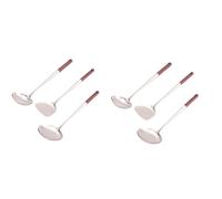 Janasiba Lot de 2 spatules pour wok et louche, écumeurs, 17 spatules pour wok, en acier inoxydable 304