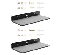 Janasiba Lot de 2 supports muraux en acrylique pour haut-parleurs Bluetooth, webcam, téléphones portables, jouets, noir