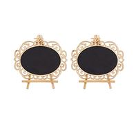 Janasiba Lot de 2 tableaux d'affichage pour nail art, tableaux de couleurs, cadre en bois ancien, outil de manucure, ovale