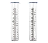 Janasiba Lot de 2 tubes de rechange en plastique pour pluviomètre de 7 capacités, jauge d' de pluie pour jardin, extérieur