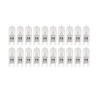 Janasiba Lot de 20 ampoules G9 transparentes 25 W, intensité variable, chaude 2800 K, pour lustres, pendentifs, éclairage de paysage
