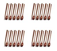 Janasiba Lot de 20 baguettes en teck et baguettes antiadhésives pour soupe thé pour ustensiles de cuisine