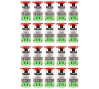 Janasiba Lot de 20 interrupteurs à bouton-poussoir d'arrêt d'urgence 1NO 1NC DPST 660 V 10 A - Rouge