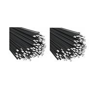 Janasiba Lot de 200 serre-câbles métalliques noirs en acier inoxydable 11,8 304 avec revêtement époxy pour machines, véhicules, fermes, câbles