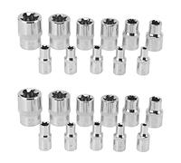Janasiba Lot de 22 pièces E Torx à 6 pans intérieurs - Rail E4 - E20 - hexagonal intérieur - Extérieur
