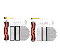 Janasiba Lot de 24 brosses latérales pour robot F9 Vakumm - Brosse principale - Filtre HEPA - Accessoires en tissu