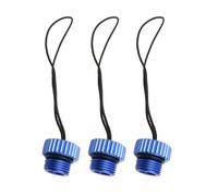 Janasiba Lot de 3 bouchons de valve de bouteille de plongée DIN 5/8-14 Capuchons anti-poussière Protection du réservoir Bleu