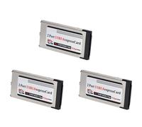 Janasiba Lot de 3 cartes Express 2 ports USB 3.0 haute vitesse 34 mm pour ordinateur portable