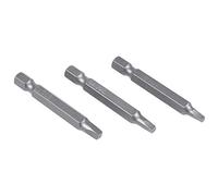 Janasiba Lot de 3 embouts de tournevis hexagonaux 50 mm 1/4" en acier S2 - Outils à main