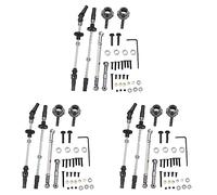 Janasiba Lot de 3 pièces d'équipement de transmission d'essieu du pont d'engrenage en acier pour pièces de rechange de voiture RC B14 B24 C24 C34 C44 B16 B36 Q60 1/16