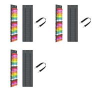 Janasiba Lot de 3 porte-rouleaux en vinyle avec 48 compartiments, organisateur de rangement mural pour salle de bricolage et rangement