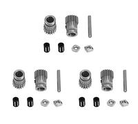 Janasiba Lot de 3 roues motrices MK3 pour imprimante 3D - Kit d'extrudeuse à double engrenages - Roue d'extrusion pour mise à niveau Prusa I3 MK2 MK2S imprimante 3D