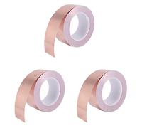 Janasiba Lot de 3 rubans de feuille de cuivre 50 mm x 30 m pour blindage conducteur adhésif pour réparations électriques