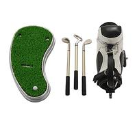 Janasiba Lot de 3 stylos de golf avec support de golf, en aluminium, porte-crayons