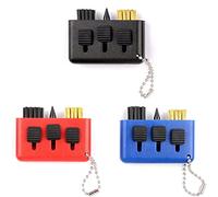 Janasiba Lot de 3 taille-crayons de golf - Brosse et sac - Nettoyeur Club Groove - Outil de nettoyage - - Accessoire de golf