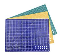Janasiba Lot de 3 tapis de découpe A4 pour patchwork, outils de patchwork, planche à découper double face, auto-cicatrisante