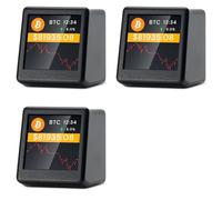 Janasiba Lot de 3 trackers crypto WiFi 2,4 G - 300 crypto-monnaies importantes pouvant être changées librement pour A