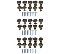 Janasiba Lot de 30 tiroirs ronds en bronze antique avec vis 25 x 23 mm