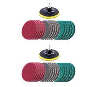 Janasiba Lot de 32 éponges à récurer, perceuse, brosse à carrelage, kit de nettoyage