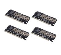 Janasiba Lot de 4 adaptateurs M.2 Nvme Ssd Ngff vers Pcie 3.0 X16 M Clé M Prise en charge Pci Express 3.0 X4 2230-2280 Taille M.2 pleine vitesse