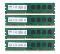 Janasiba Lot de 4 barrettes de mémoire RAM DDR3 4 Go PC3-12800 1,5 V 1600 MHz 240 broches DIMM sans tampon et sans ECC pour carte mère de bureau AMD
