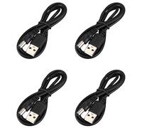 Janasiba Lot de 4 câbles USB 5,5 mm/2,1 mm 5 V CC avec fiche creuse (noir, 102 cm)