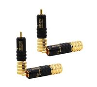 Janasiba Lot de 4 connecteurs WBT-0150 plaqués or, connecteurs audio haut de gamme avec verrouillage à vis pour une installation sûre
