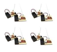 Janasiba Lot de 4 kits menthe, code morse, construction de machine télégraphique, expérience avec circuits électriques, kit électrique (pas de batterie)