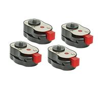 Janasiba Lot de 4 mini systèmes de plaque à dégagement rapide professionnel 1/4 pour chaque trépied, support de bras articulé avec une capacité allant jusqu'à 4 kg