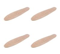 Janasiba Lot de 4 planches de skateboard vides 22 - Naturel - 55,5 x 15 cm - En érable - Banane - Pour croisière