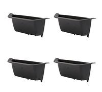Janasiba Lot de 4 revêtements intérieurs de porte de voiture compatibles pour F25 F26 X3 X4 2011-2017, gauche, noir