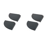Janasiba Lot de 4 supports muraux en acrylique flottants - Étagère d'angle flottante - Étagère de douche quart - Étagères d'angle suspendues - Affichage mural (noir)