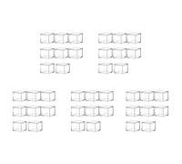 Janasiba Lot de 40 boîtes à bijoux carrées en plastique acrylique transparent - Mini boîte de rangement avec couvercle - Mini récipient carré - 120 ml