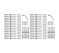 Janasiba Lot de 40 paires de câbles en acier inoxydable à 316 ° - Boulons filetés - Tendeur et tête plate - Terminal pour câble 1/8"