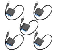 Janasiba Lot de 5 câbles convertisseurs vers USB 3.0 2.5/3.5 Hdd SSD