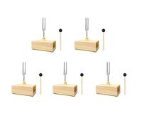 Janasiba Lot de 5 diapasons 432 Hz avec boîte de résonance pour la guérison sonore, les cours de résonance, les tests d'écoute, la méditation