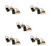 Janasiba Lot de 5 kits menthe, code morse, construction de machine télégraphique, expérience avec circuits électriques, kit électrique (pas de batterie)