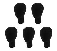 Janasiba Lot de 5 porte-lunettes en mousse de polystyrène avec support de base - Noir - 35 cm