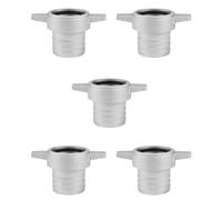 Janasiba Lot de 5 raccords de pompe à eau - 2 clés de raccordement en aluminium avec joint en caoutchouc - Pour pompes - Raccord de tuyau