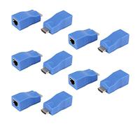 Janasiba Lot de 5 rallonges vers RJ45 LAN, émetteur, récepteur, Tx Rx, Cat5E, Cat6, câble Ethernet V1.4, 30 m, 4 K HD, TV 1080 p