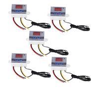Janasiba Lot de 5 régulateurs de température numériques LED 220 V 10 A avec sonde