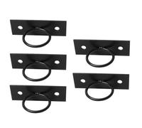 Janasiba Lot de 5 supports décoratifs noirs pour clôtures en corde, rampes d'escalier, crochets muraux, crochets de plafond
