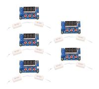 Janasiba Lot de 5 testeurs de batterie ZB2L3 - Affichage numérique LED - Batterie au lithium 18650 - Bloc d'alimentation - Test de résistance - Capacité acide