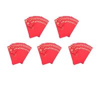 Janasiba Lot de 50 enveloppes rouges chinoises pour l'argent, le An, mariage (7 x 3,4)