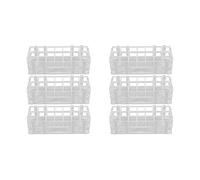 Janasiba Lot de 6 cadres en verre à réactif en plastique, 21 trous, support en verre pour réactif de laboratoire de 30 mm, amovibles (21 trous)
