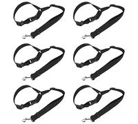 Janasiba Lot de 6 laisses réglables pour chien, chat, animal de compagnie - Clip de ceinture de voyage