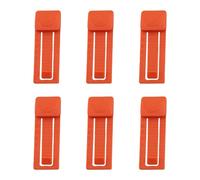 Janasiba Lot de 6 supports pour ailettes de planche de surf de qualité supérieure, stylo de base d'aileron, support d'aileron, accessoires de planche de surf, support d'aileron, orange