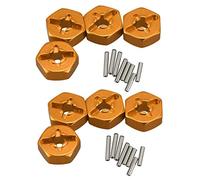 Janasiba Lot de 8 adaptateurs hexagonaux de 12 mm en alliage d'aluminium pour 144001 jaune