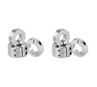 Janasiba Lot de 8 Alésage de Collier D'Arbre Fendu 20 mm, Collier de Serrage D'Arbre Monobloc en Aluminium, Diamètre Extérieur de 40 mm, épaisseur de 12 mm